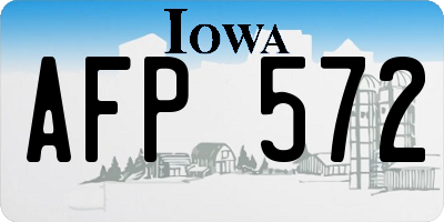 IA license plate AFP572