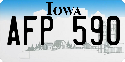 IA license plate AFP590