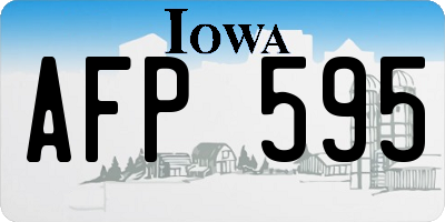 IA license plate AFP595