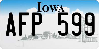 IA license plate AFP599
