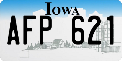 IA license plate AFP621