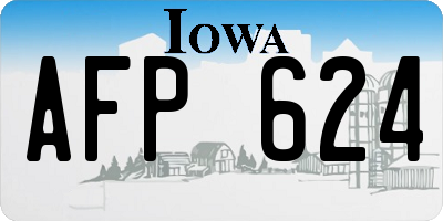 IA license plate AFP624