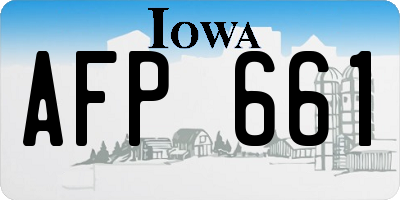 IA license plate AFP661