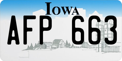 IA license plate AFP663
