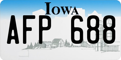 IA license plate AFP688