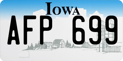 IA license plate AFP699