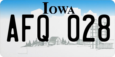 IA license plate AFQ028