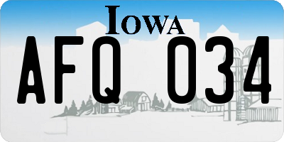 IA license plate AFQ034