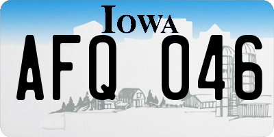 IA license plate AFQ046