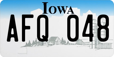 IA license plate AFQ048