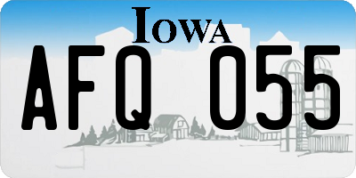 IA license plate AFQ055