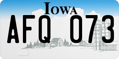 IA license plate AFQ073