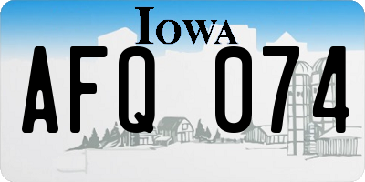 IA license plate AFQ074