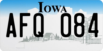 IA license plate AFQ084