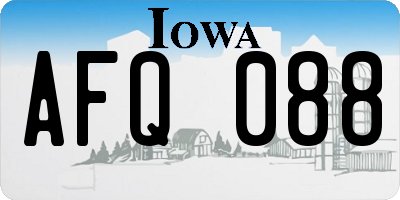 IA license plate AFQ088