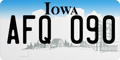 IA license plate AFQ090