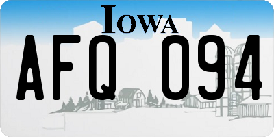IA license plate AFQ094
