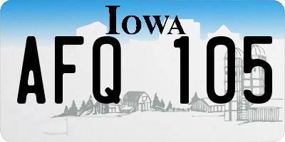 IA license plate AFQ105