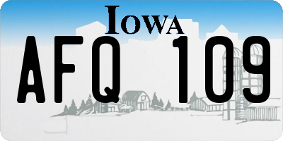 IA license plate AFQ109