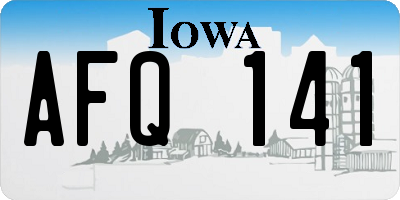 IA license plate AFQ141