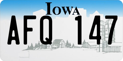 IA license plate AFQ147