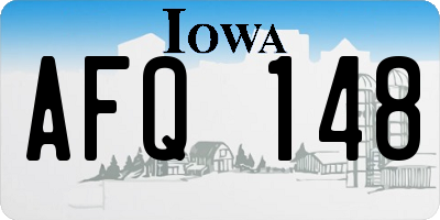 IA license plate AFQ148