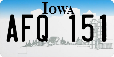 IA license plate AFQ151