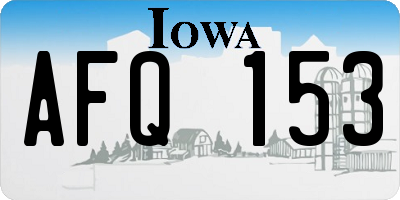 IA license plate AFQ153