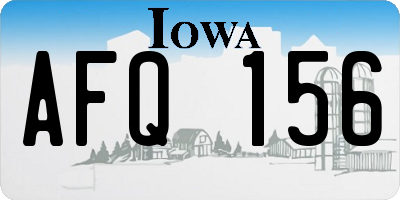 IA license plate AFQ156
