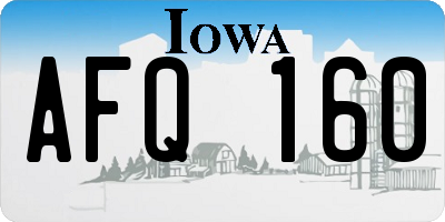 IA license plate AFQ160