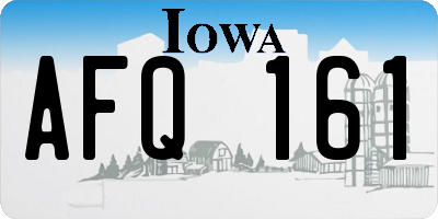 IA license plate AFQ161