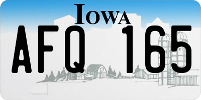 IA license plate AFQ165