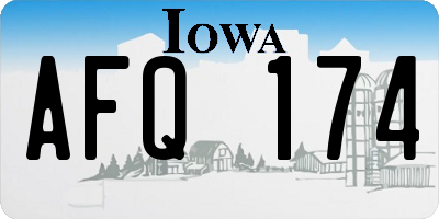 IA license plate AFQ174