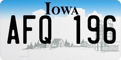 IA license plate AFQ196
