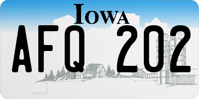 IA license plate AFQ202