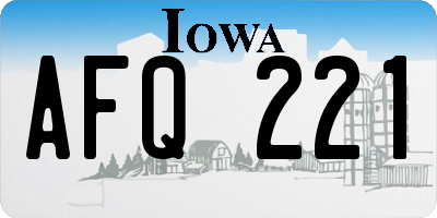 IA license plate AFQ221