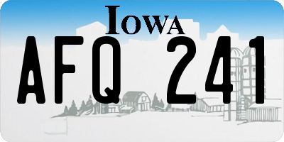 IA license plate AFQ241