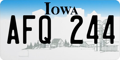 IA license plate AFQ244