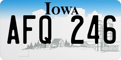 IA license plate AFQ246