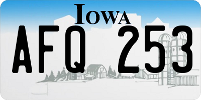 IA license plate AFQ253