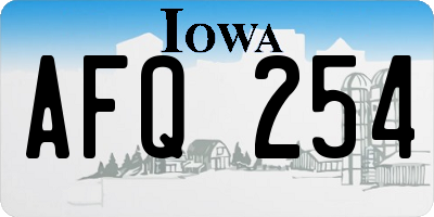 IA license plate AFQ254
