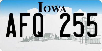 IA license plate AFQ255