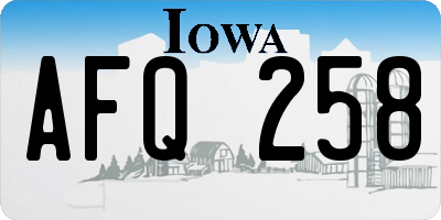 IA license plate AFQ258