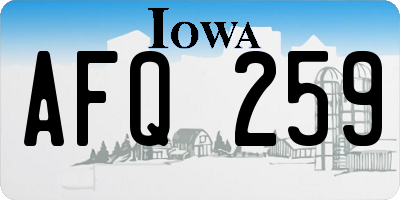 IA license plate AFQ259