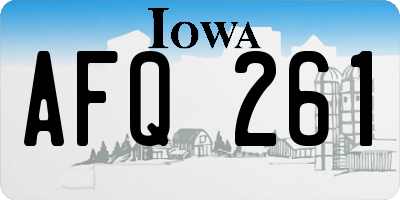 IA license plate AFQ261