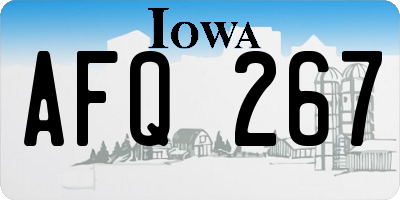 IA license plate AFQ267