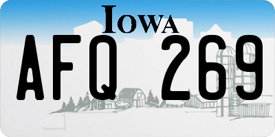 IA license plate AFQ269