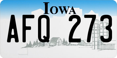 IA license plate AFQ273