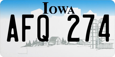 IA license plate AFQ274