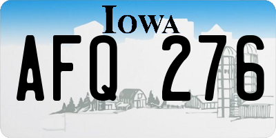 IA license plate AFQ276